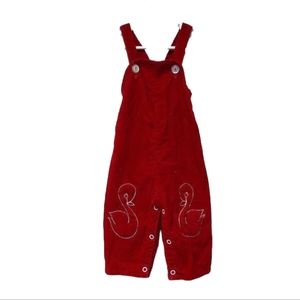 VTG 50s Cee Jee Playwear swan corduroy overall